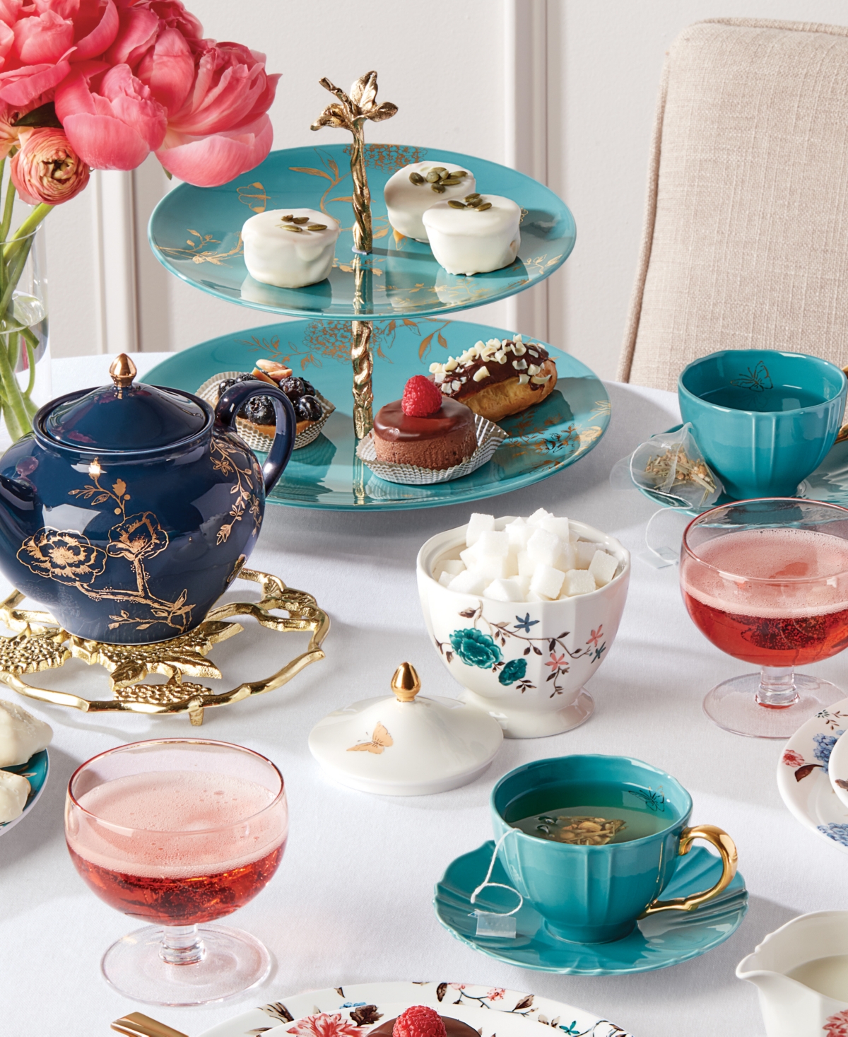 Lenox Sprig & Vine Two Tiered Served In Multi