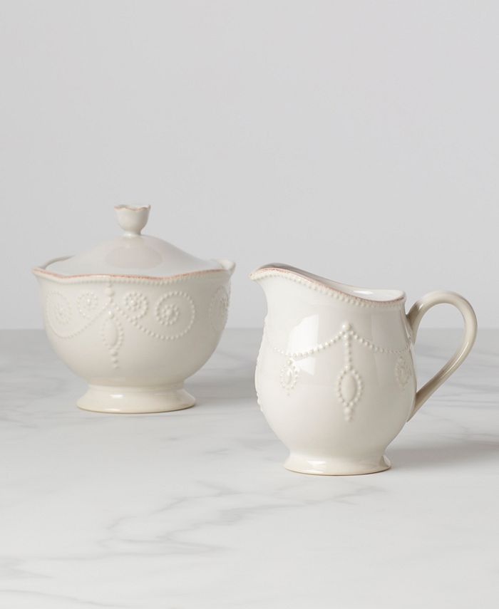 Lenox Dinnerware, French Perle Sugar and Creamer Set Macy's