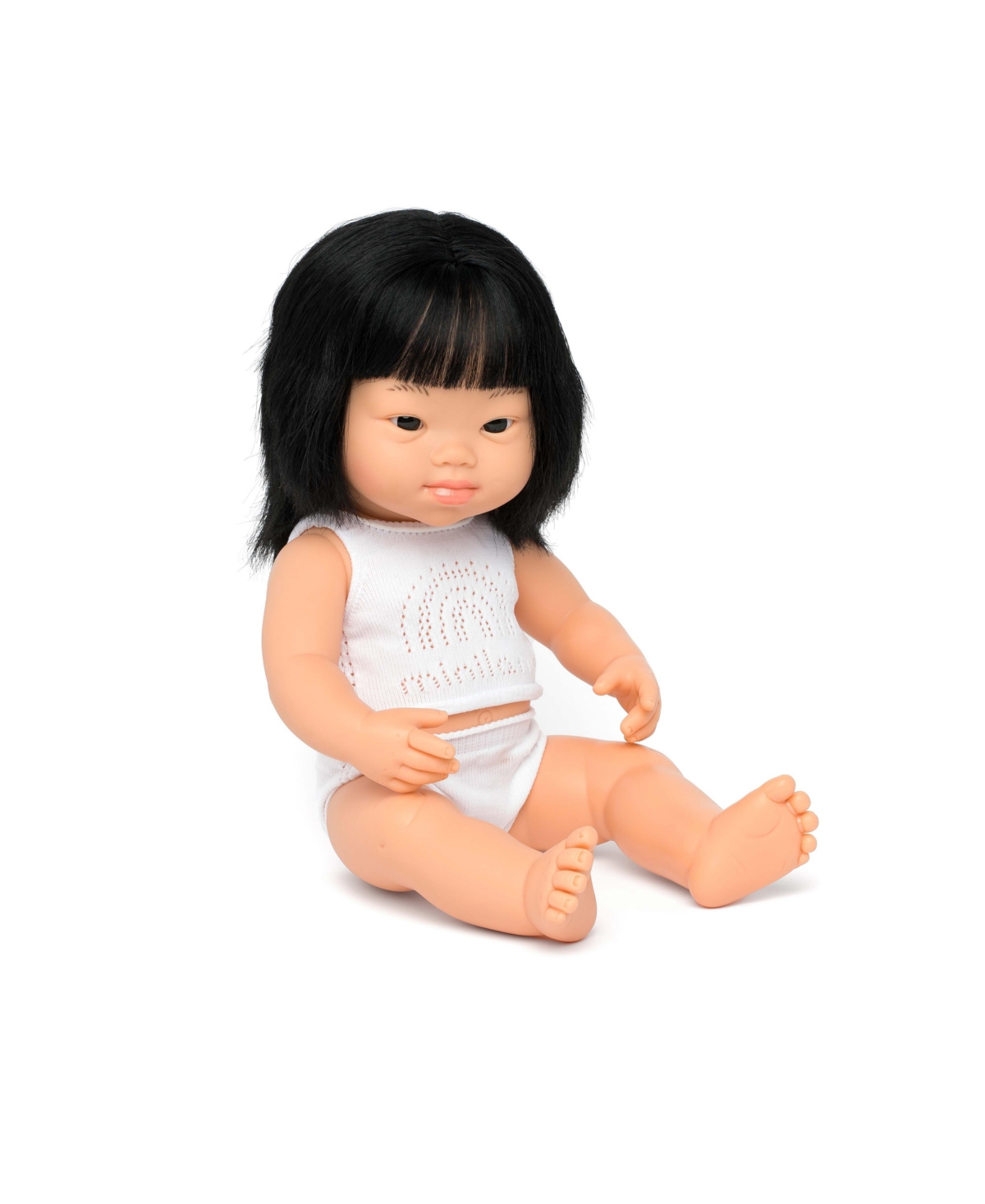 Miniland Kids' Baby Girl 15" Asian Doll With Down Syndrome In Orange