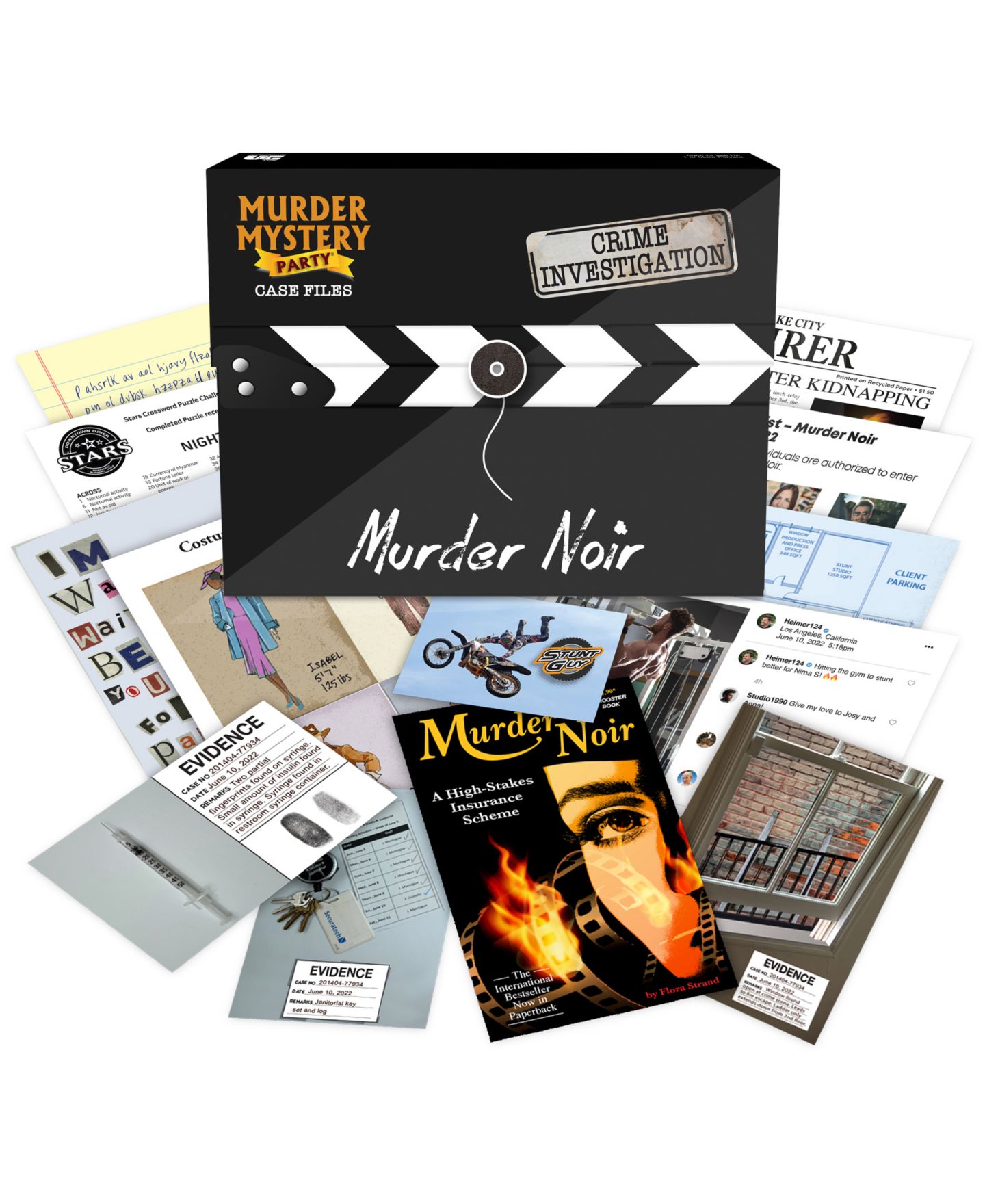 Настольная игра University Games Murder Mystery Party Murder Noir, 53 детали, от 14 лет — фото 1