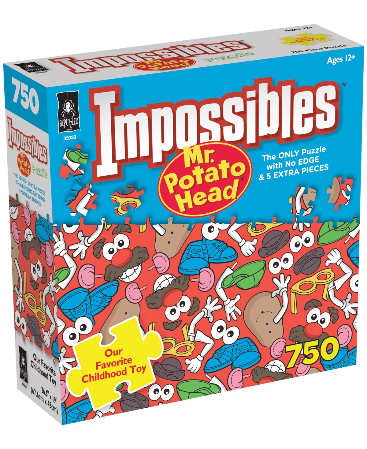 Bepuzzled Kids' Hasbro Mr. Potato Head Impossible Puzzle Set, 750 Pieces In Multi Color