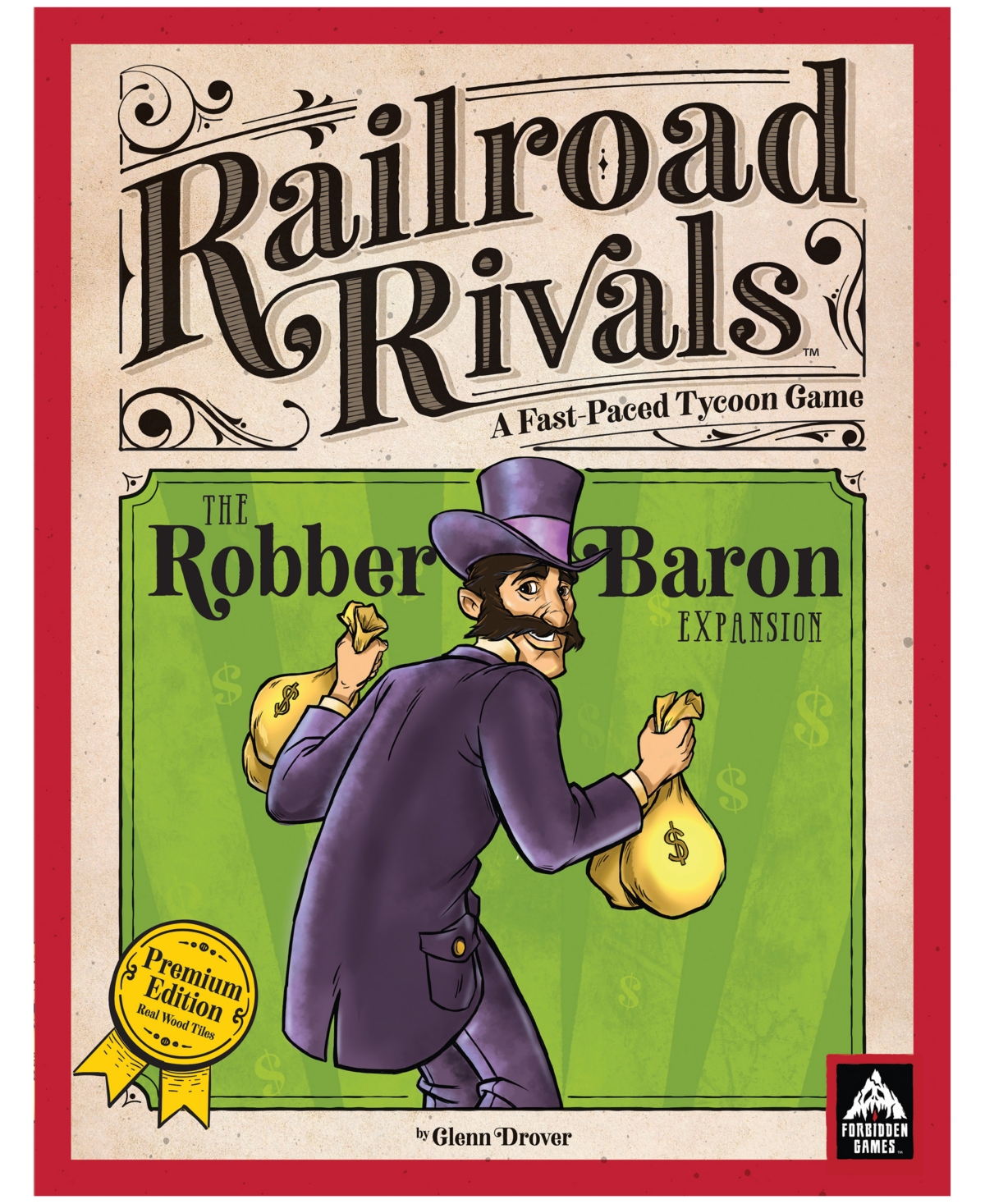 Shop Forbidden Games Railroad Rivals The Robber Baron Expansion Premium Edition Set, 112 Piece In Multi Color