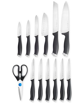 Henckels Silvercap 14 Piece Knife Set With Block, Chef Knife, Paring Knife,  Utility Knife, Bread Knife, Steak Knife, Black, Stainless Steel : Target