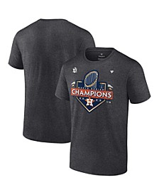 Men's Branded Heather Charcoal Houston Astros 2022 World Series Champions Locker Room Short Sleeve T-shirt