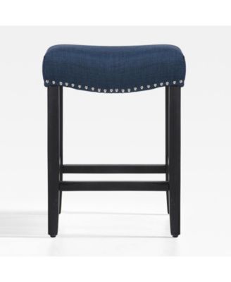   1 Pc   Upholstered   24" Saddle Seat  Counter Stool