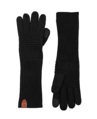 coach signature knit gloves