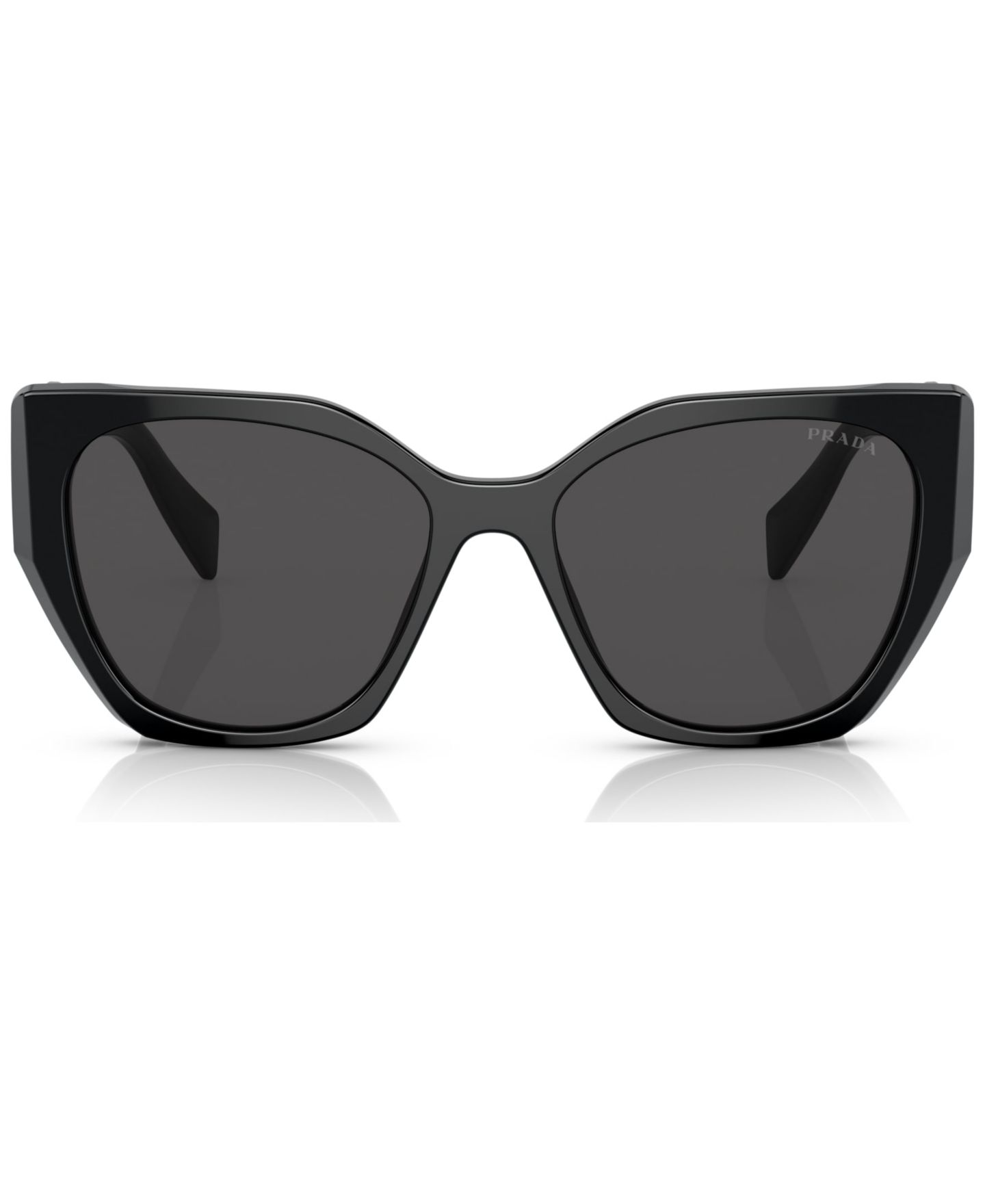 Женские солнцезащитные очки PRADA Symbole Round Sunglasses, PR 19ZS, цвет: Чёрный — фото 4