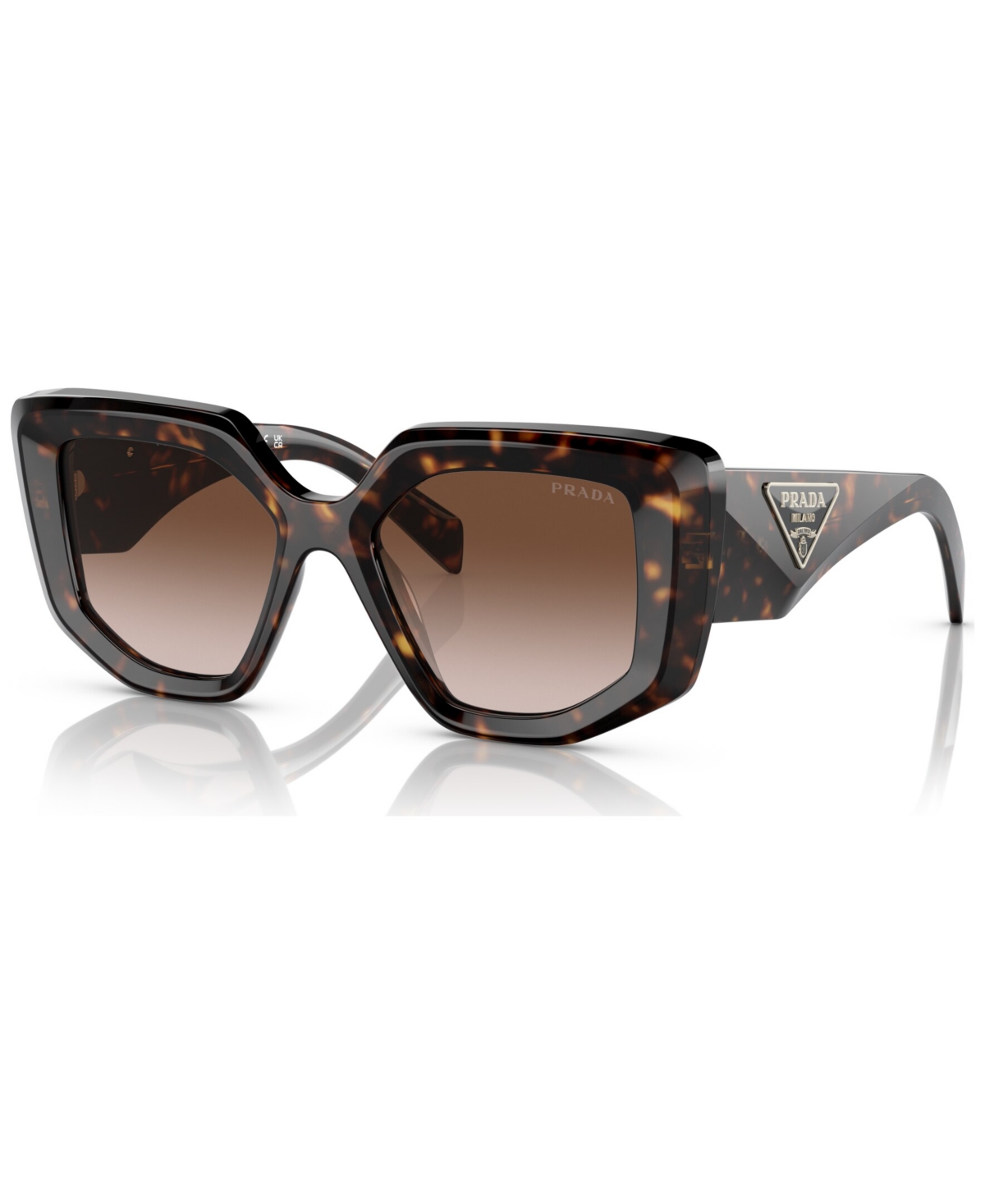 Shop Prada Women's Low Bridge Fit Sunglasses, Pr 14zsf52-y In Tortoise