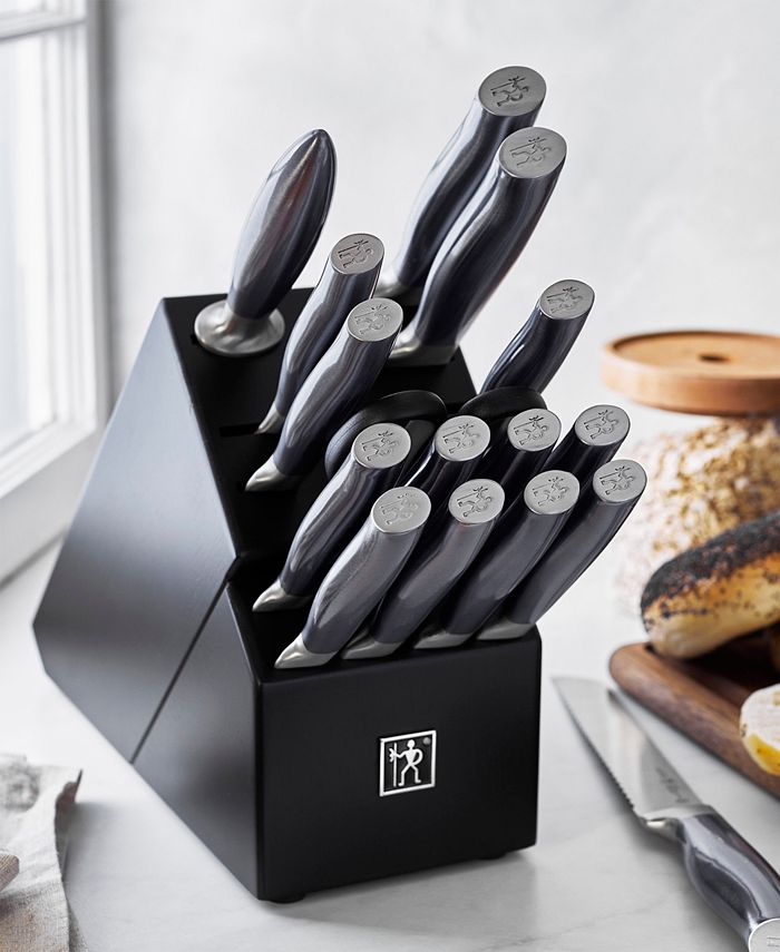 J.A. Henckels Graphite 17 Piece Knife Block Set Macy's