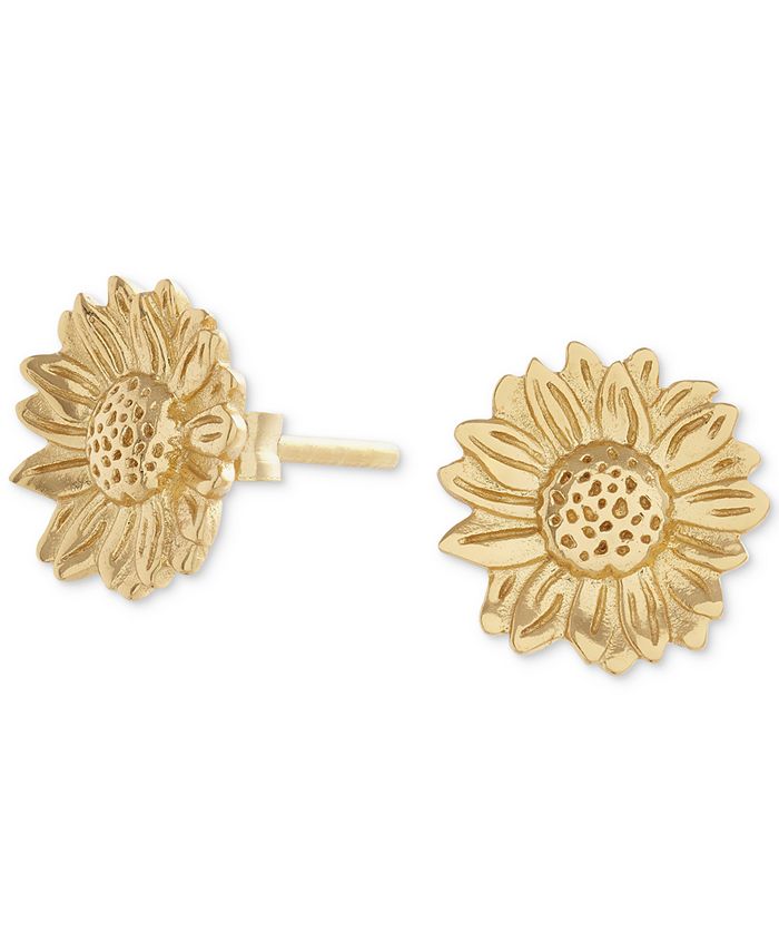 Olivia Burton Gold-Tone Sunflower Stud Earrings - Macy's