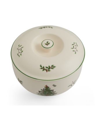 Christmas Tree Round Covered Casserole Dish