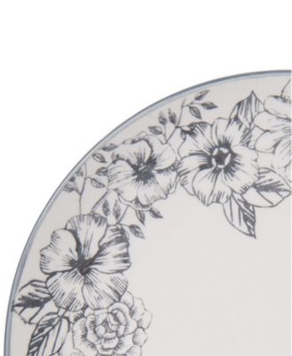 Gabriela Gray 16 Pc. Dinnerware Set, Service for 4