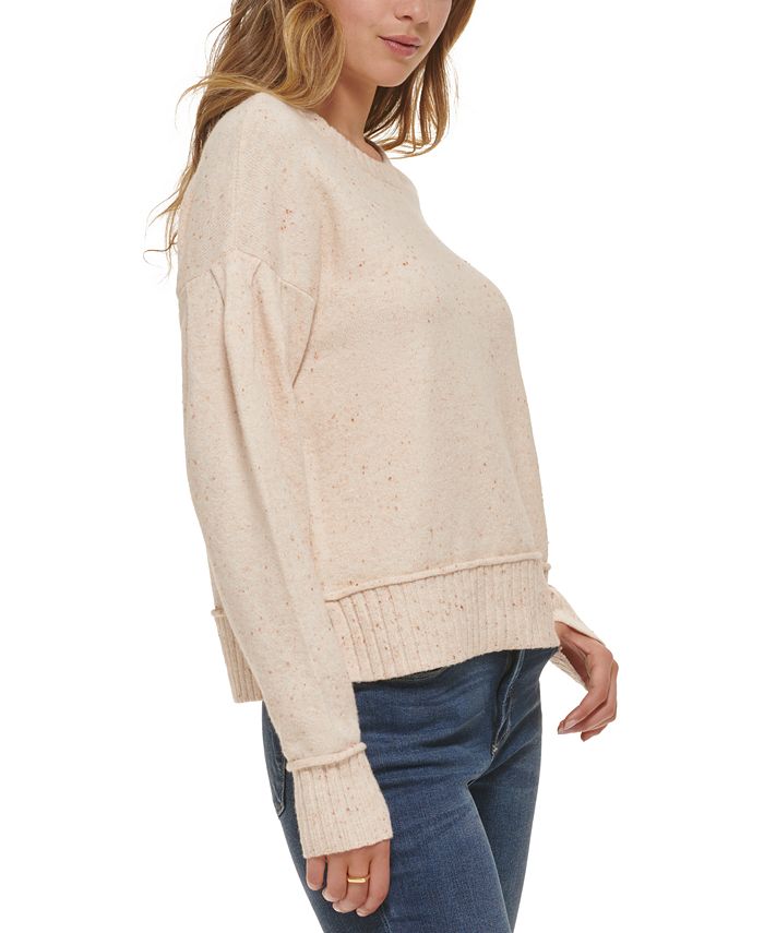 DKNY Jeans Women's Crewneck Puff-Sleeve Sweater & Reviews - Sweaters ...