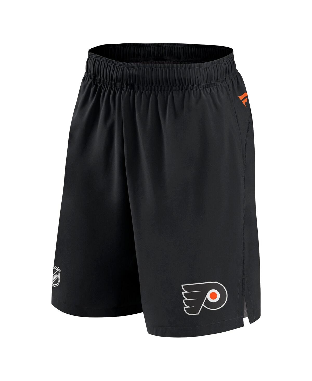 FANATICS MEN'S FANATICS BLACK PHILADELPHIA FLYERS AUTHENTIC PRO RINK SHORTS 