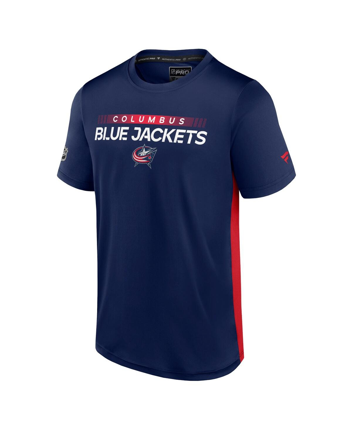 Men's Fanatics Red Columbus Blue Jackets Authentic Pro Rink Tech T-Shirt - Red