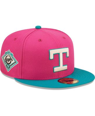 Men's New Era Pink, Green Texas Rangers Cooperstown Collection 1993 ...