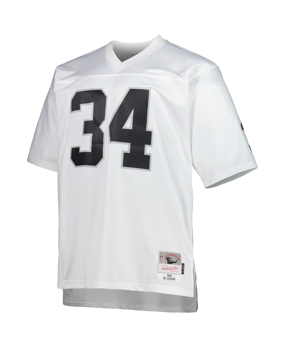 Men's Mitchell & Ness Bo JacksonLas Vegas Raiders Big and Tall 1988 Retired Player Replica Jersey - White