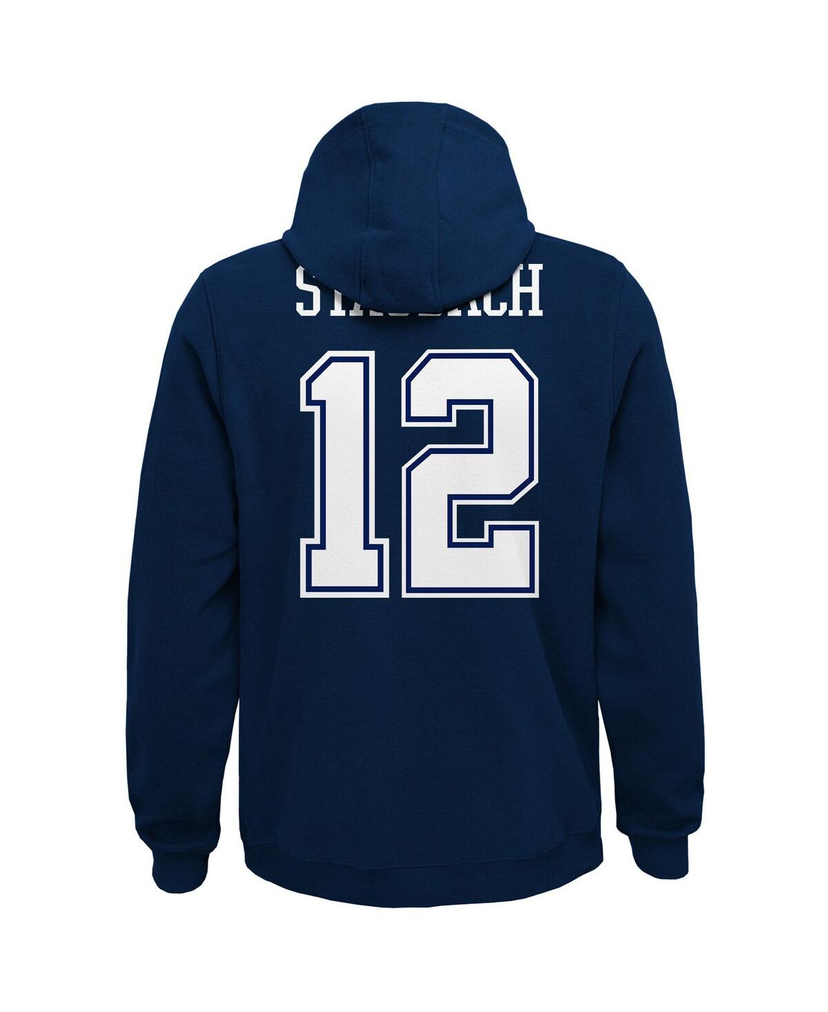 Mitchell & Ness Big Boys  Navy Dallas Cowboys Retired Player Name And Number Pullover Hoodie In Navy