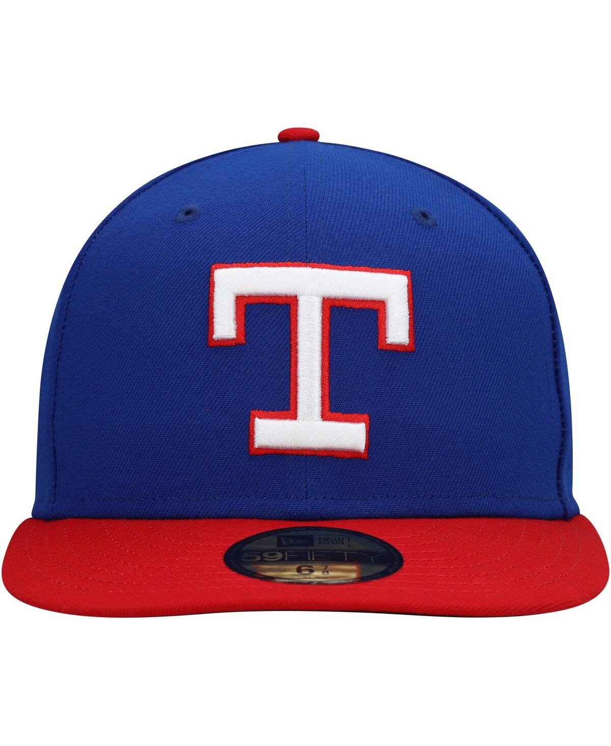 Men's New EraTexas Rangers Cooperstown Collection Turn Back The Clock 59FIFTY Fitted Hat - Royal