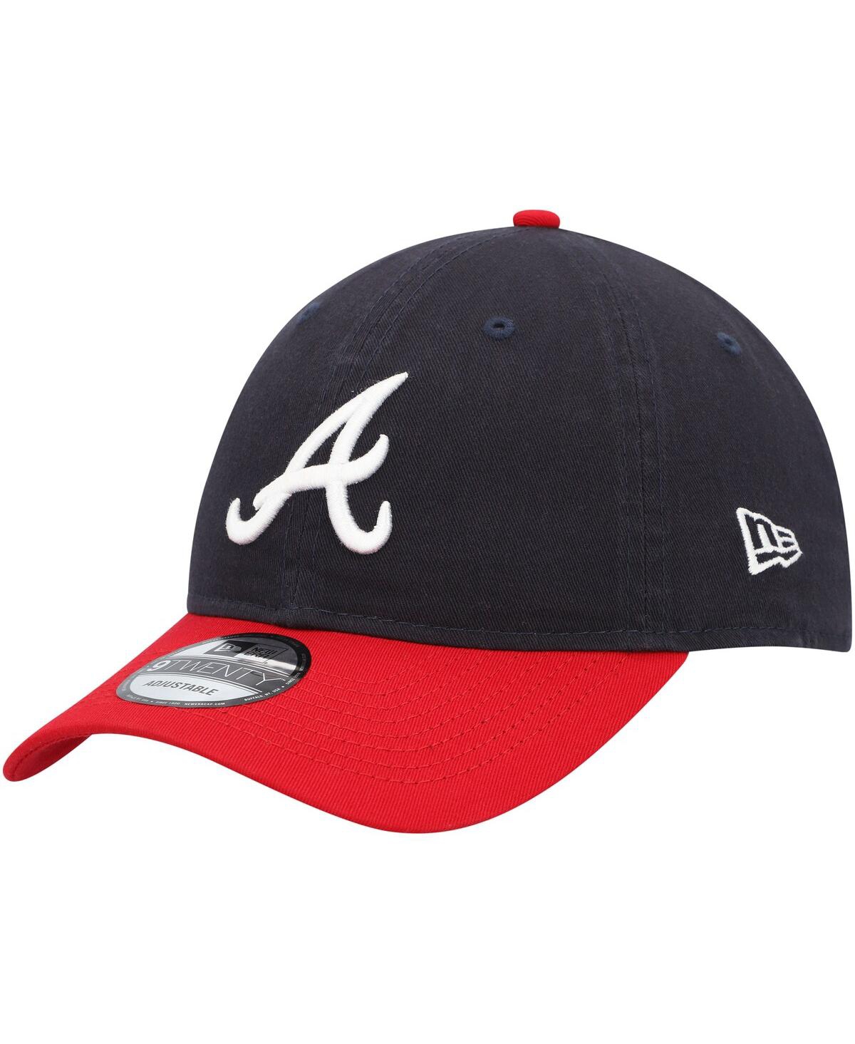 Shop New Era Men's  Navy, Red Atlanta Braves Replica Core Classic 9twenty Adjustable Hat In Navy,red