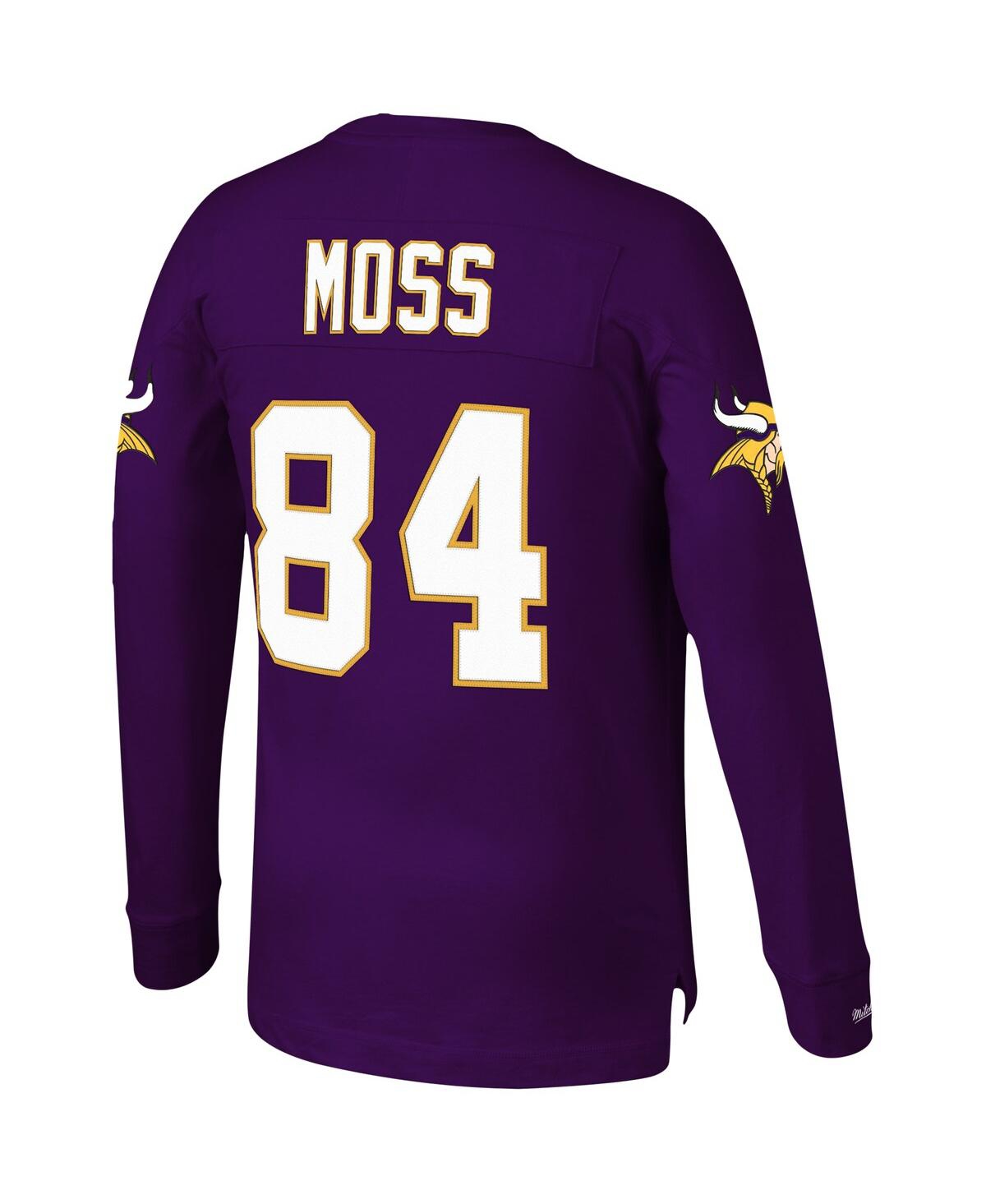 Mitchell & Ness Men's  Randy Moss Purple Minnesota Vikings 2000 Retired Player Name And Number Long S In Purple