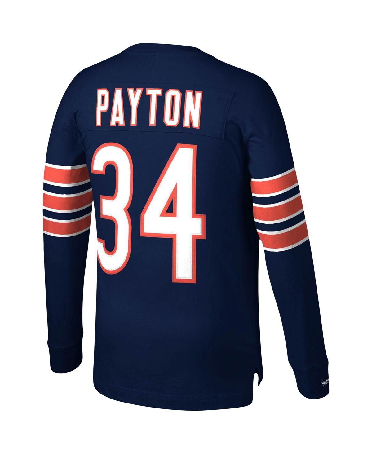 Mitchell & Ness Walter Payton Navy Chicago Bears Big & Tall Retired Player Name & Number Long Sleeve In Navy