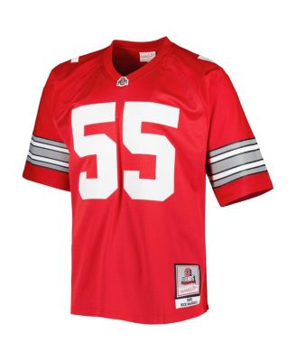 Men's Nick Mangold Scarlet Ohio State Buckeyes Authentic Jersey