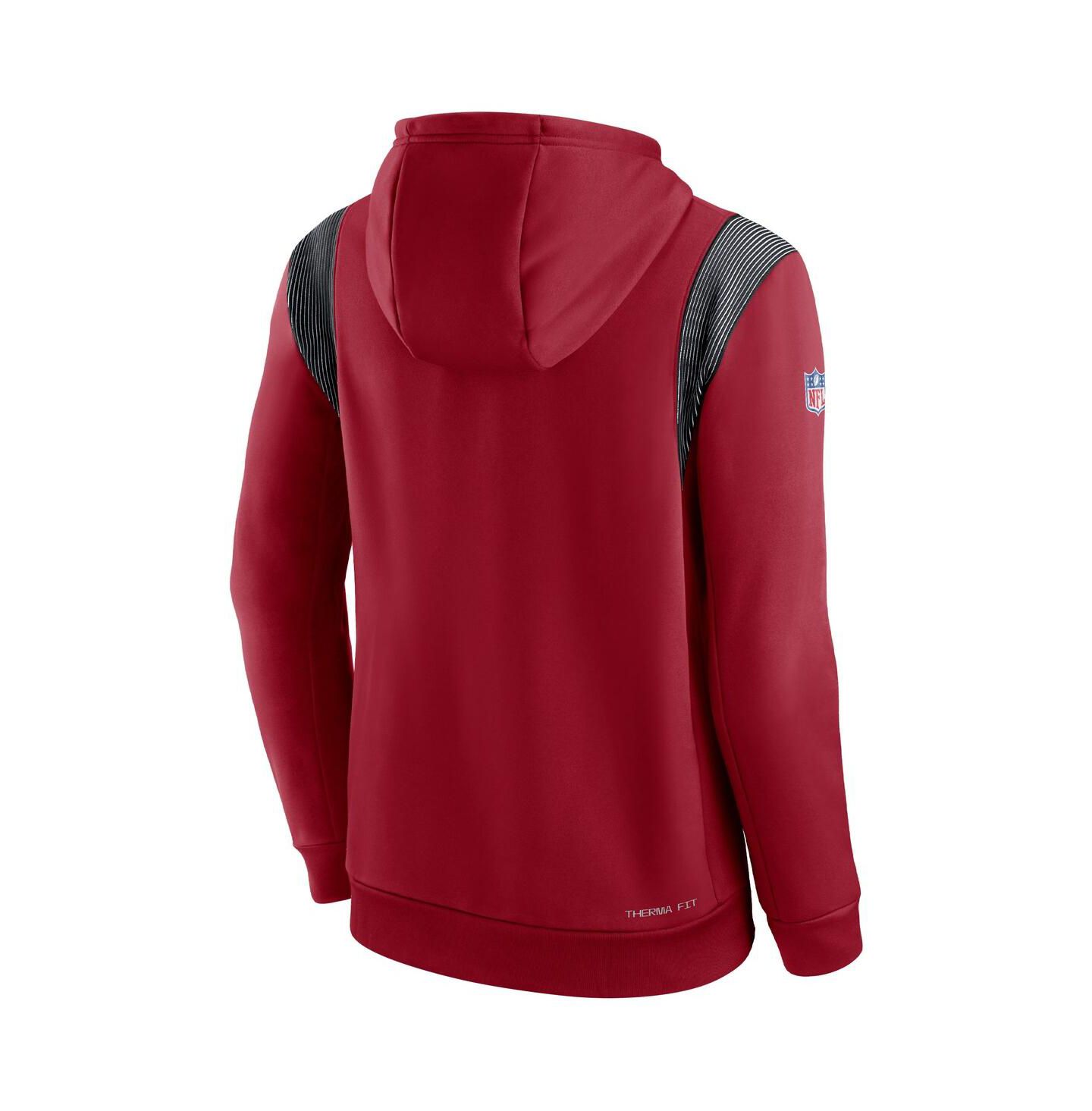 Мужское худи Nike Cardinal Arizona Cardinals Sideline Athletic Stack Performance Pullover — фото 3