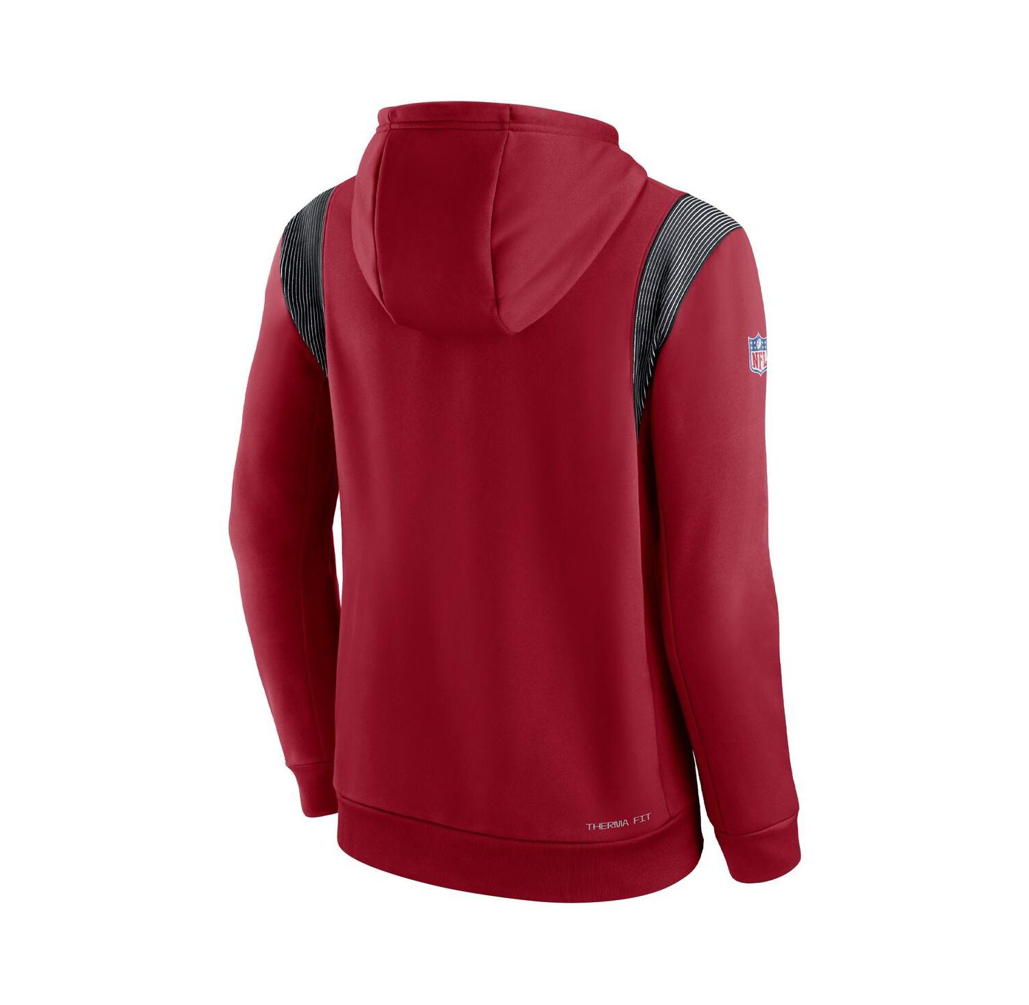 Men's Cardinal Arizona Cardinals Sideline Athletic Stack Performance Pullover Hoodie