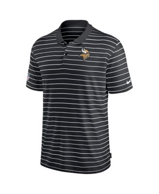 Men's Black Minnesota Vikings Sideline Lock Up Victory Performance Polo Shirt
