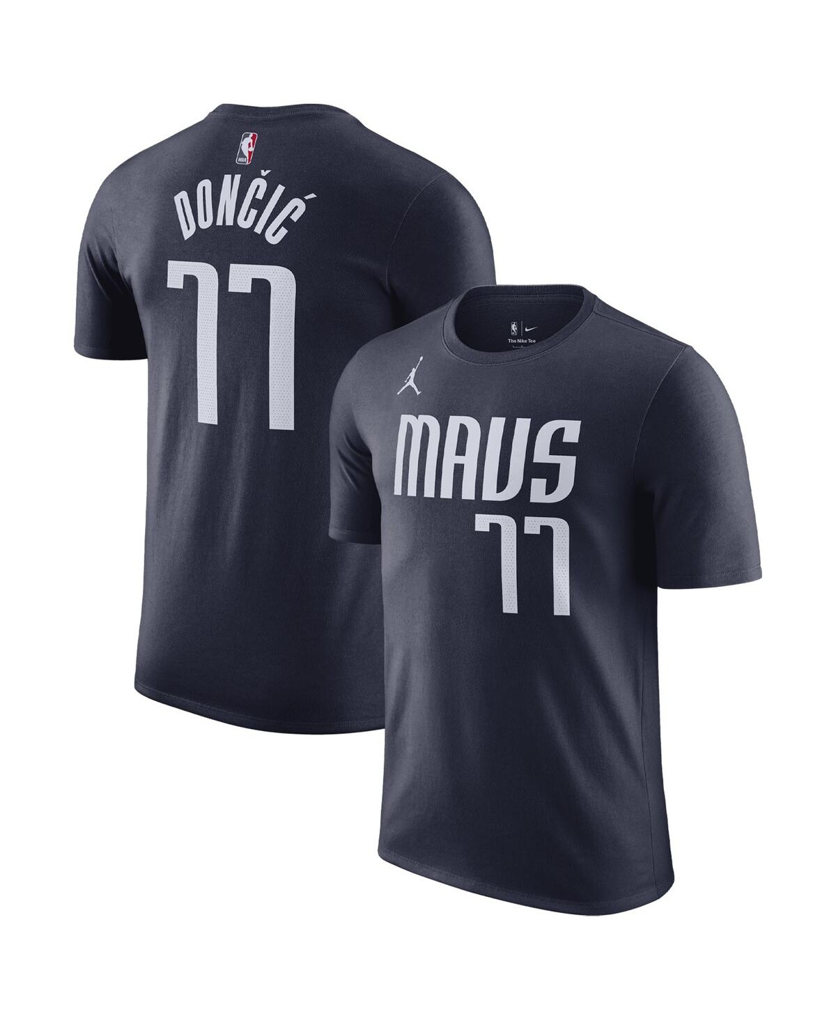 Men's Jordan Luka DoncicDallas Mavericks 2022/23 Statement Edition Name and Number T-shirt - Navy