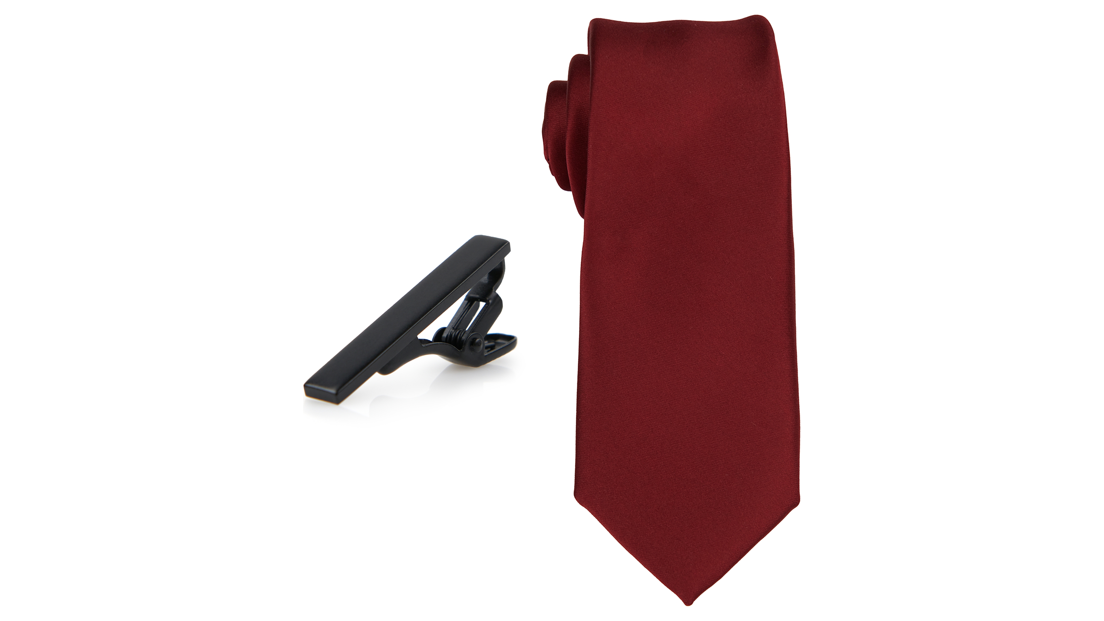 ConStruct Men's Solid Tie & 1-1/2" Tie Bar Set