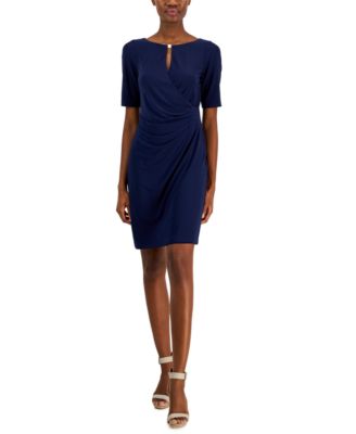 Notch neck shift dress hotsell