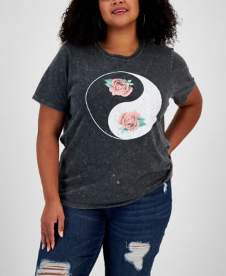 Rebellious One - Plus Size Ying-Yang Short Sleeve T-Shirt