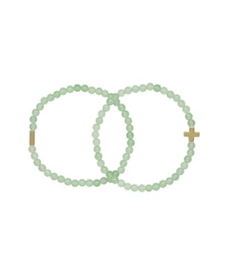 Charged Stone Beaded 2 Pieces Bracelet Set - Aventurine 30$
