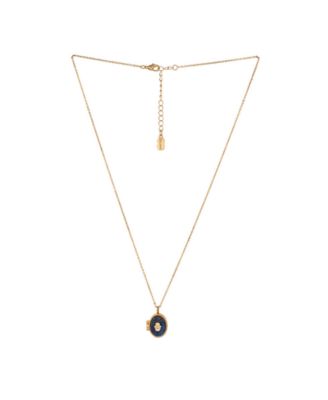 Charged Stone Locket Necklace - Lapis 38$