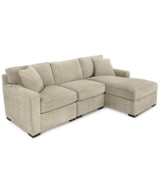 Radley 3-Pc. Fabric Chaise Sectional Sofa