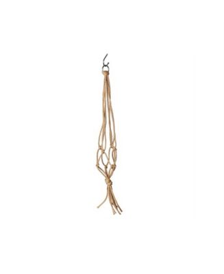 Primitive Planters Mini Macrame Hangers - Tan, 18in - Macy's
