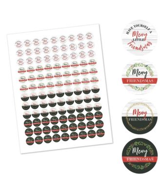 Big Dot Of Happiness Rustic Merry Friendsmas - Christmas Round Candy ...