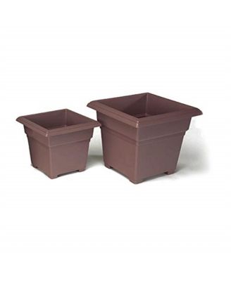 Countryside Square Tub Planter Brown 14 Inch