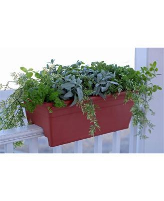 HC Companies Inc Rail Planter SPX24DB0E2 Terra Cotta 24 Inch