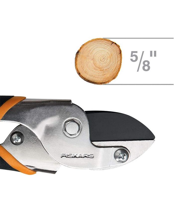 Fiskars PowerLever Anvil Gardening Pruner With NonStick Blade, 10