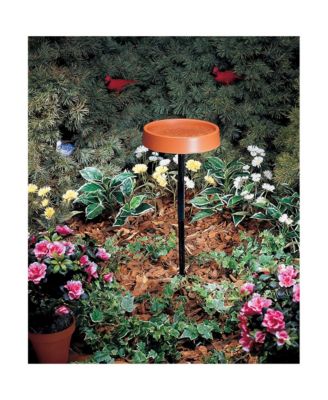 Outdoor Plastic Heated Bird Bath with Metal Stand, 12in Diameter
