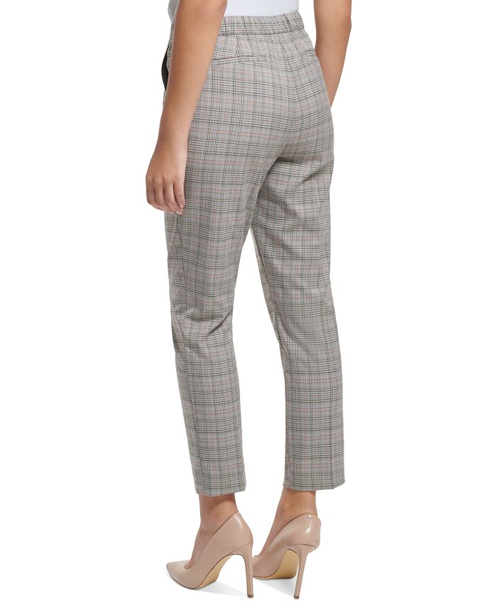 TOMMY HILFIGER Womens Stretch Plaid Wear To Work Straight leg Pants main image 1