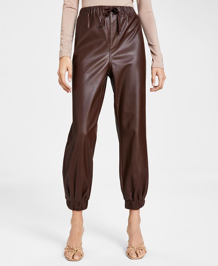 Target faux on sale leather joggers