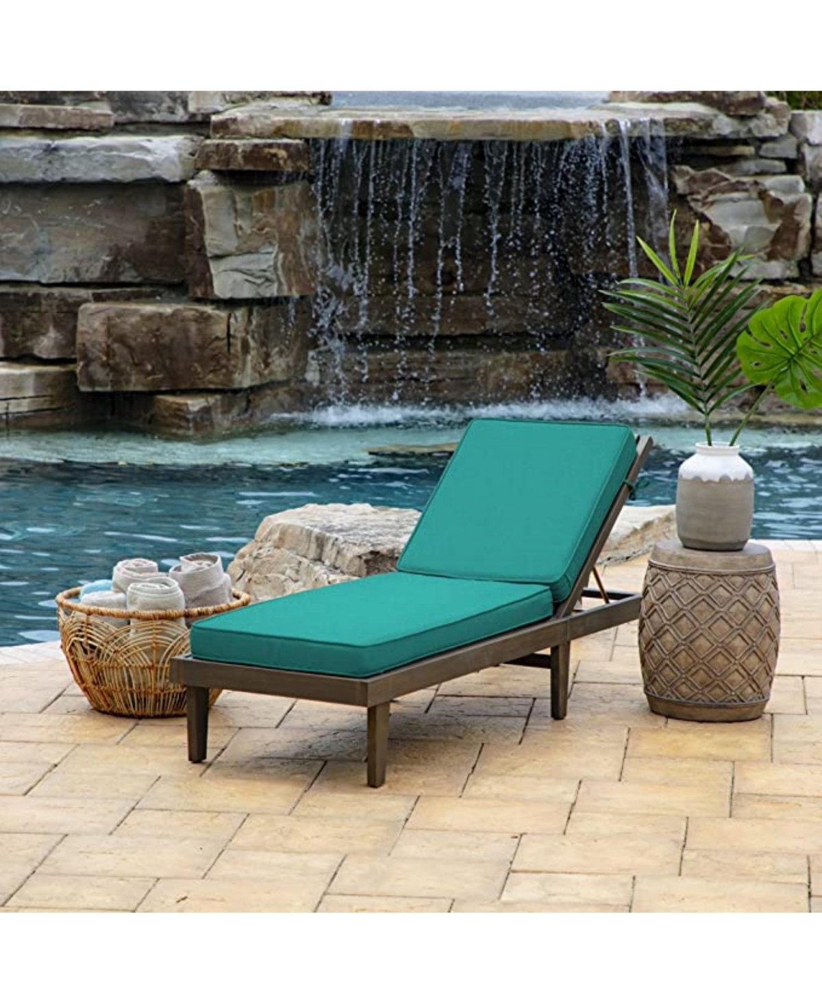 Arden Selections Arden ProFoam EverTru Acrylic Outdoor Chaise Lounge Cushion Aqua