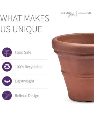 RolledRim Brunello Planter 27" Weathered Terracotta