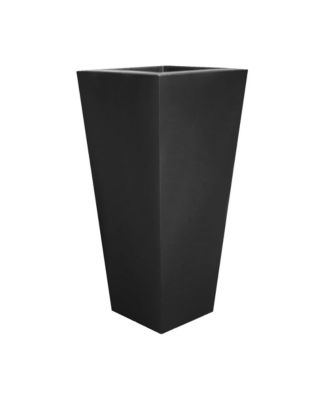 Tusco Products Cosmopolitan Tall Square Plastic Planter Black - 32in ...