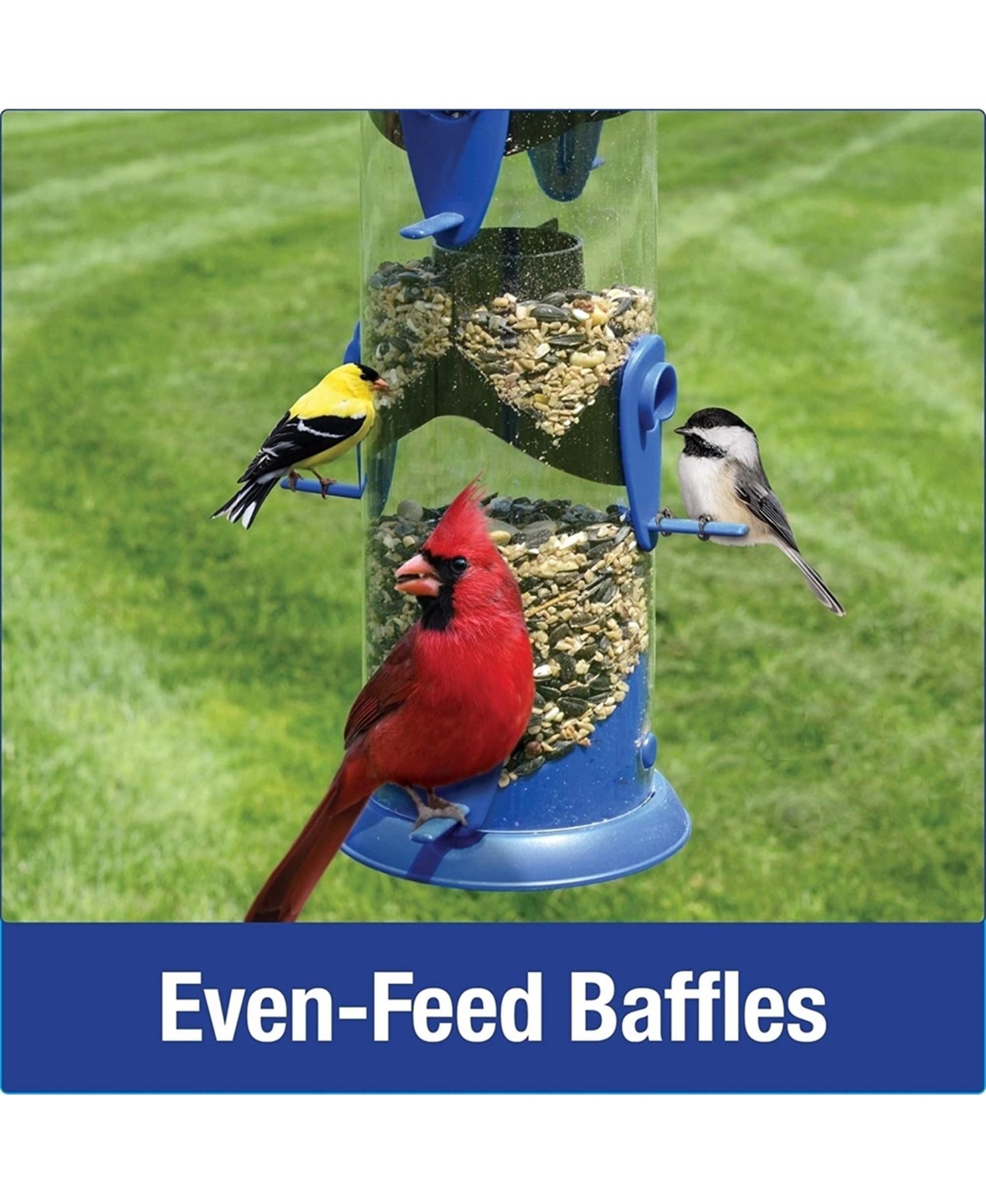 Nature's Way Bird Products Llc Natures Way Bird Products Funnel Flip Top Tube Feeder Blue