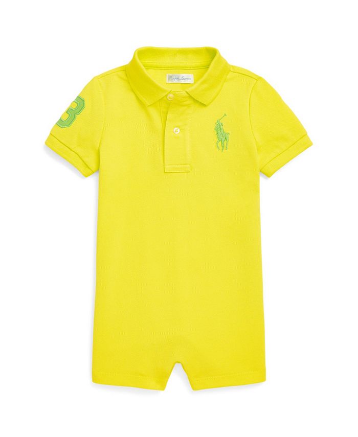 Polo Ralph Lauren Baby Boys Big Pony Mesh Polo Short Sleeve Shortall
